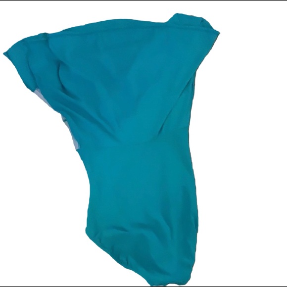 SWIM SOLUTIONS NO TUMMY / TUMMY CONTROL SWIMSUIT dress BATHING SUIT TURQUOISE - Picture 10 of 14